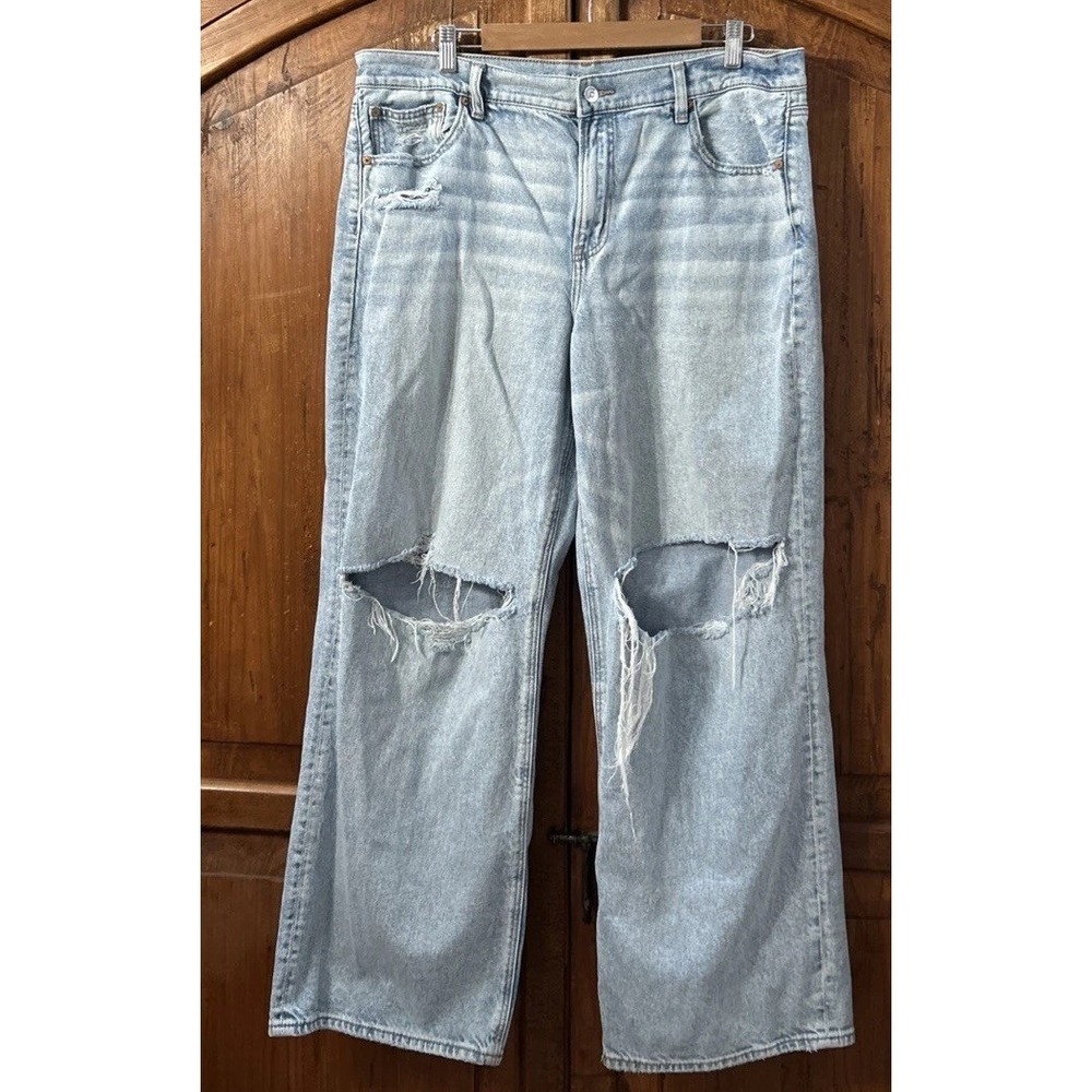 Women's American Eagle‎ Distressed Strigid Stovepipe Jeans Sz 14 No Pilling EC